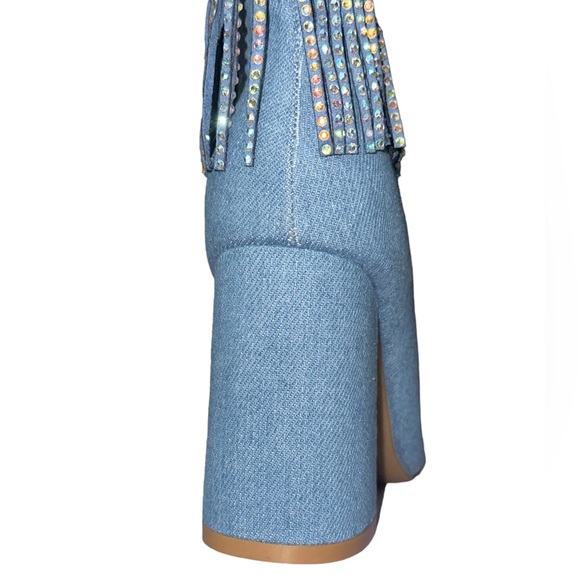 *NIB* TOP GUY SHOES Alias Fringe
Denim Bootie - Size 6.5 - Picture 5 of 9